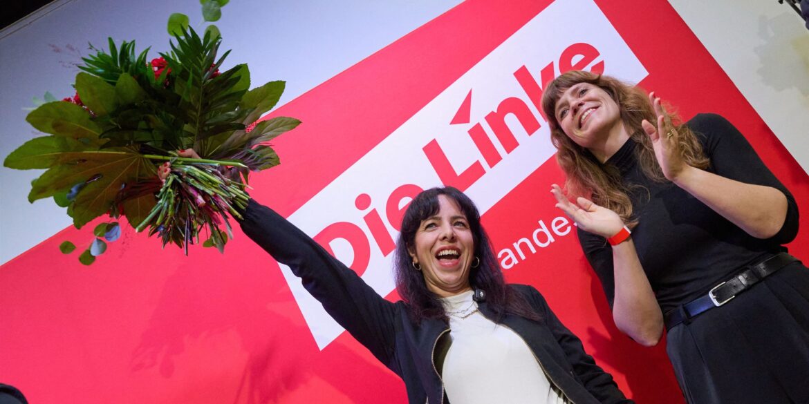 Linke-Fraktionschefin Elif Eralp (li.) will Regierende Bürgermeisterin in Berlin werden.