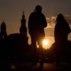 Abendstimmung in Dresden: Sonnenuntergang am Terrassenufer