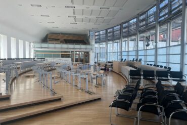 Der Plenarsaal im Magdeburger Landtag wird umgebaut.