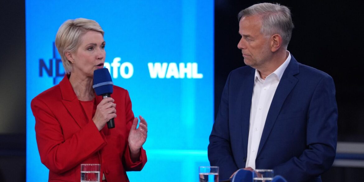 Beide wollen in Schwerin regieren: SPD-Ministerpräsidentin Schwesig und AfD-Kandidat Holm.