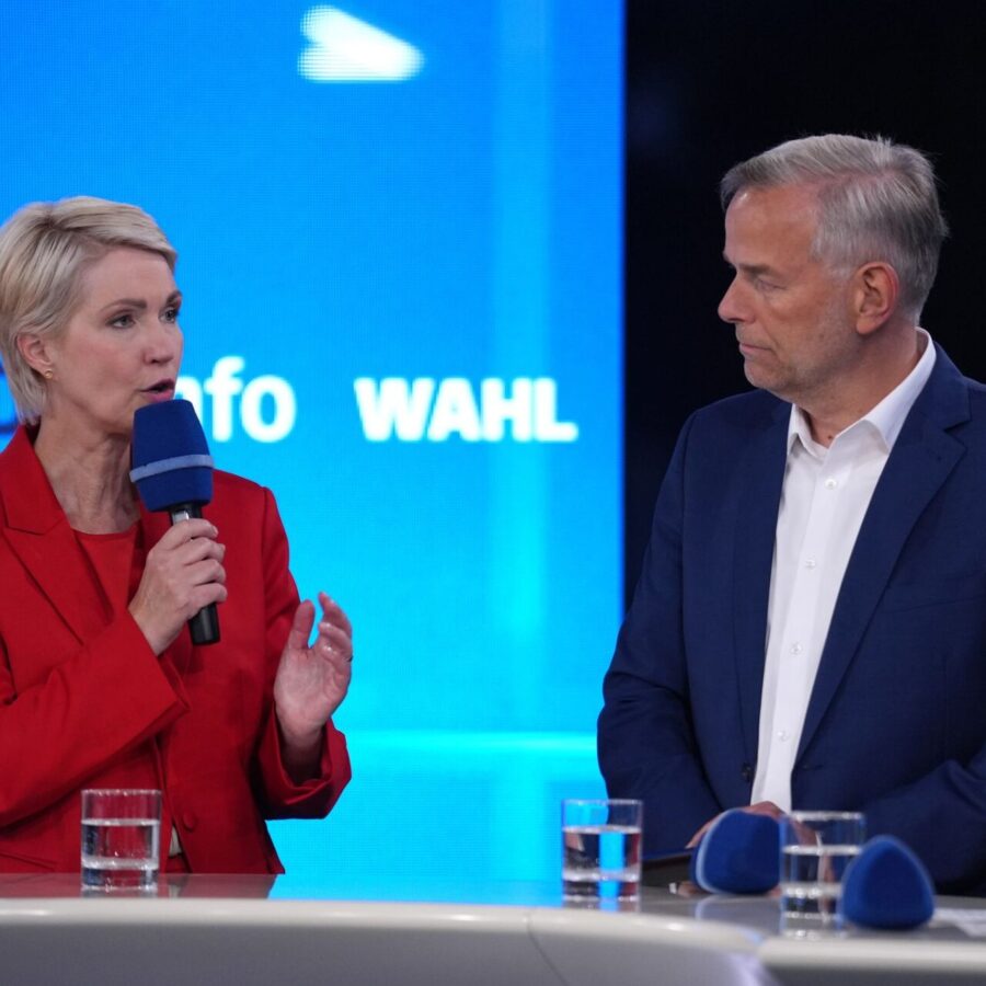 Beide wollen in Schwerin regieren: SPD-Ministerpräsidentin Schwesig und AfD-Kandidat Holm.