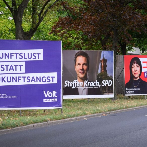 Der Wahlkampf ist überall in Berlin präsent. (Archivbild)