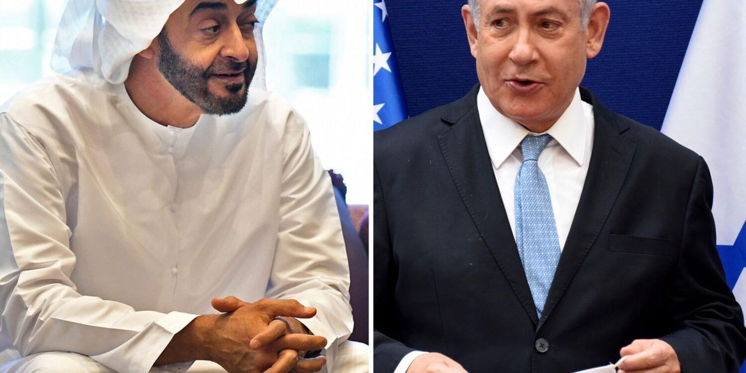 Der emiratische Präsident Mohammed bin Sajid (l) und der israelische Ministerpräsident Benjamin Netanjahu. (Archivbilder)