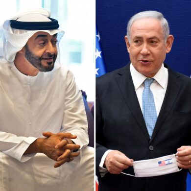 Der emiratische Präsident Mohammed bin Sajid (l) und der israelische Ministerpräsident Benjamin Netanjahu. (Archivbilder)