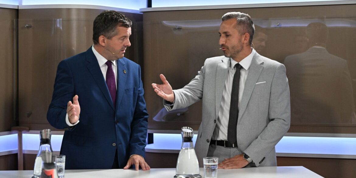 CDU-Spitzenkandidat Sven Schulze und AfD-Spitzenkandidat Ulrich Siegmund haben sich ein ausführliches Duell geliefert.