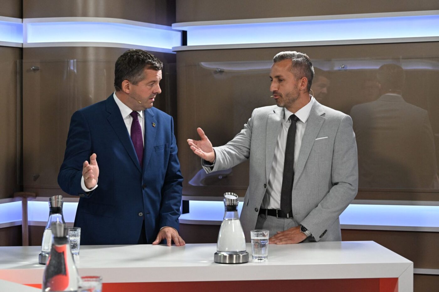 CDU-Spitzenkandidat Sven Schulze und AfD-Spitzenkandidat Ulrich Siegmund haben sich ein ausführliches Duell geliefert.