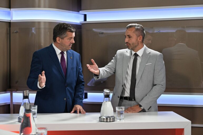 CDU-Spitzenkandidat Sven Schulze und AfD-Spitzenkandidat Ulrich Siegmund haben sich ein ausführliches Duell geliefert.
