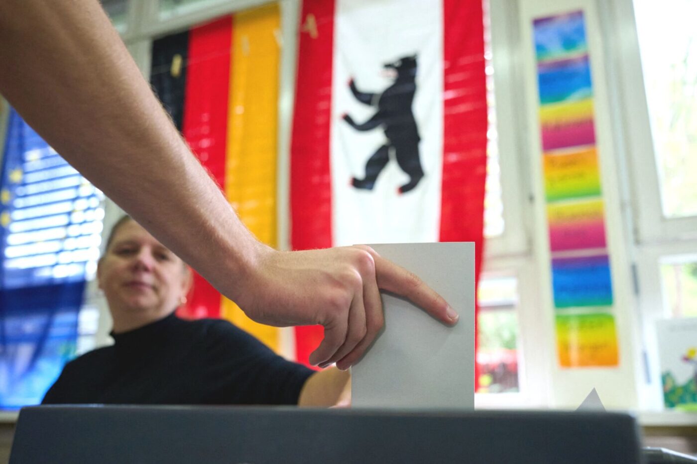 Abgeordnetenhaus-Wahl in Berlin - Wahllokal