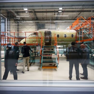 Flughafen Leipzig/Halle: Eröffnung der Endmontagelinie – Einblicke in den neuen D328eco-Trainingsrumpf