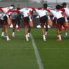 Aufwärmen bei der Nationalmannschaft