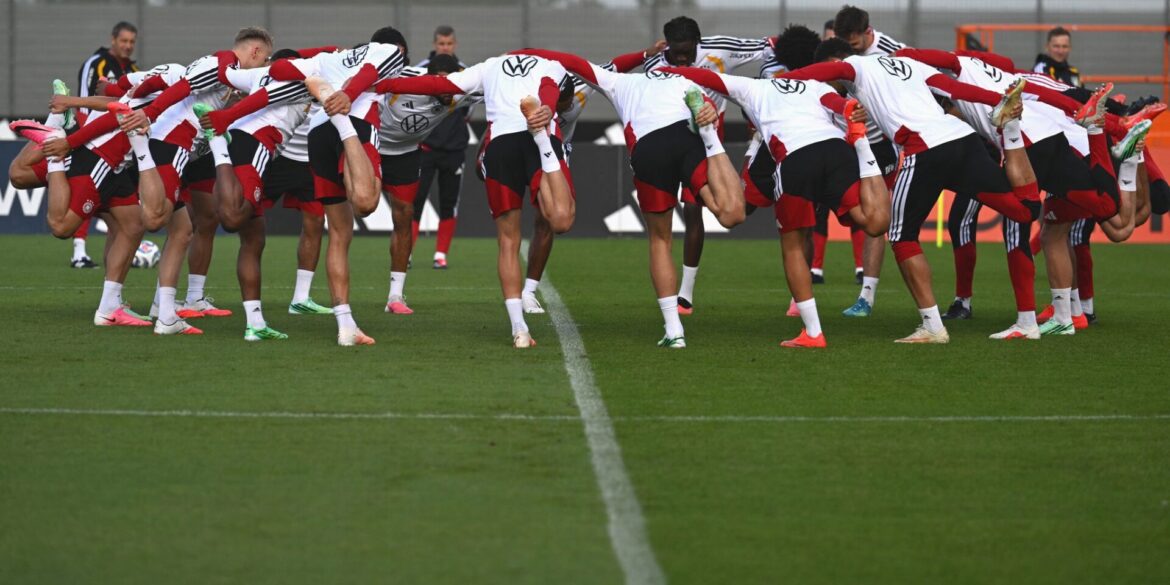 Aufwärmen bei der Nationalmannschaft