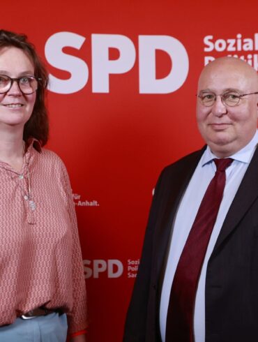 Die SPD-Landeschefs Juliane Kleemann und Andreas Schmidt laden zu Gesprächen ein. (Archivbild)