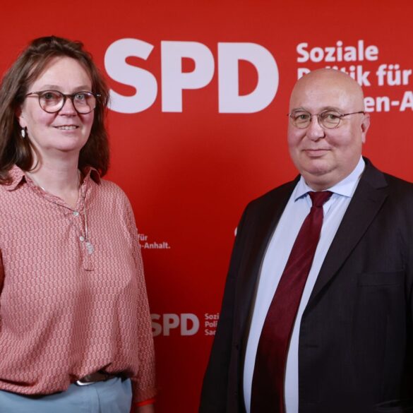 Die SPD-Landeschefs Juliane Kleemann und Andreas Schmidt laden zu Gesprächen ein. (Archivbild)