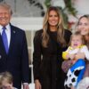 US-Präsident Donald Trump und First Lady Melania Trump bei einer Halloween-Veranstaltung.