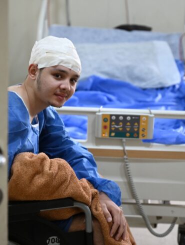 Ahmed al-Chair wurde im Krieg im Gazastreifen verletzt.