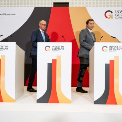 Merz und Klingbeil sagten den Investoren zu, den Reformkurs fortzusetzen.
