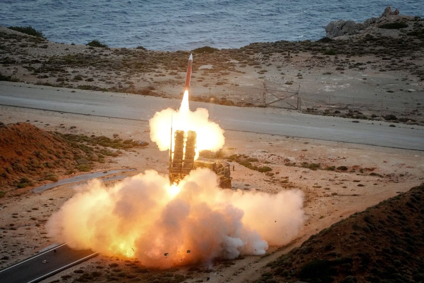 Luftwaffe feuert eine Patriot-Flugabwehrrakete