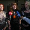Die Parteivorsitzenden Bettina König (SPD, l-r), Kerstin Wolter (Die Linke) und Nina Stahr (Bündnis 90/Die Grünen) haben gemeinsam mit anderen Vertretern ihrer Parteien über Antisemitismus beraten.