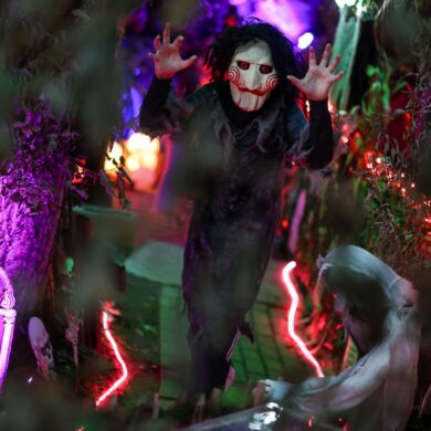 Das «Halloween-Haus» im nordrhein-westfälischen Mettmann sorgt für Gänsehaut.