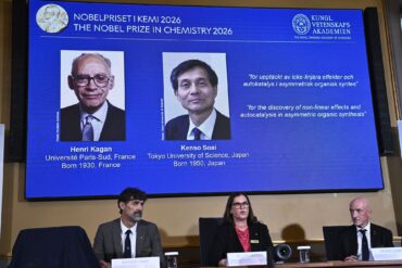 Der Nobelpreis für Chemie geht in diesem Jahr an den Franzosen Henri Kagan und den Japaner Kenso Soai.