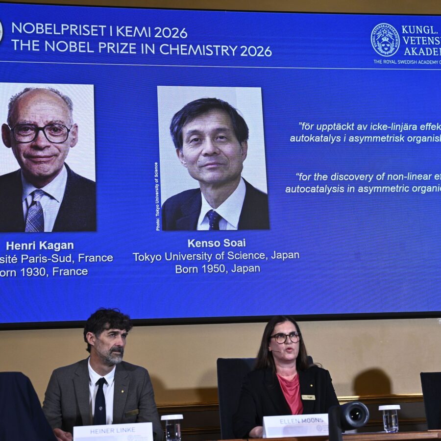 Der Nobelpreis für Chemie geht in diesem Jahr an den Franzosen Henri Kagan und den Japaner Kenso Soai.