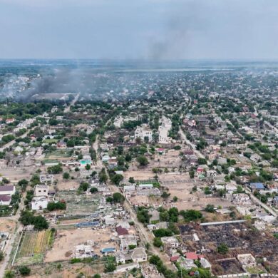 Die seit Monaten abgeriegelte Kleinstadt Oleschky liegt auf russischem Besatzungsgebiet im Süden der Ukraine am Ufer des Dnipro. (Archivbild)
