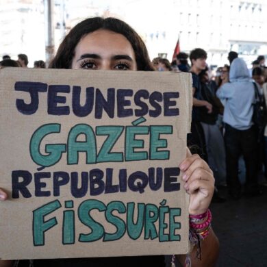 Protestierende Schüler rufen in Frankreich zu einem landesweiten Aktionstag auf. (Archivbild)