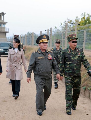 Kim Yo Jong, Schwester von Machthaber Kim Jong Un, hat am Mittwoch die innerkoreanische Grenze inspiziert